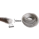 Escova Fita de Vedação com Encaixe 5x12 (50 Peças) Cinza