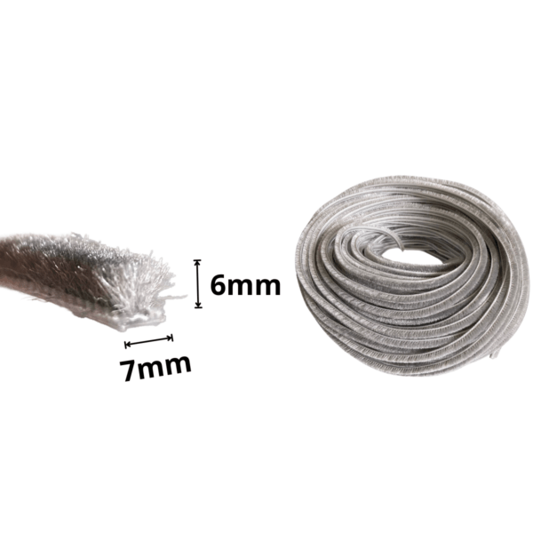 Escova Fita de Vedação com Encaixe 7x6 (50 Peças) Cinza Escova Fita de Vedação com Encaixe 7x6 (50 Peças) Cinza